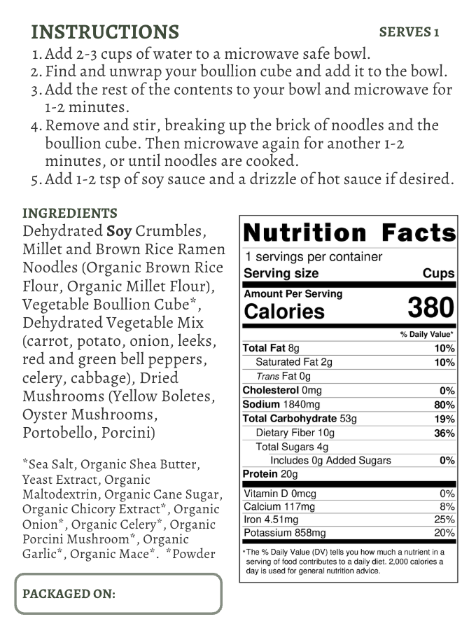 Grab & Go Mushroom Ramen